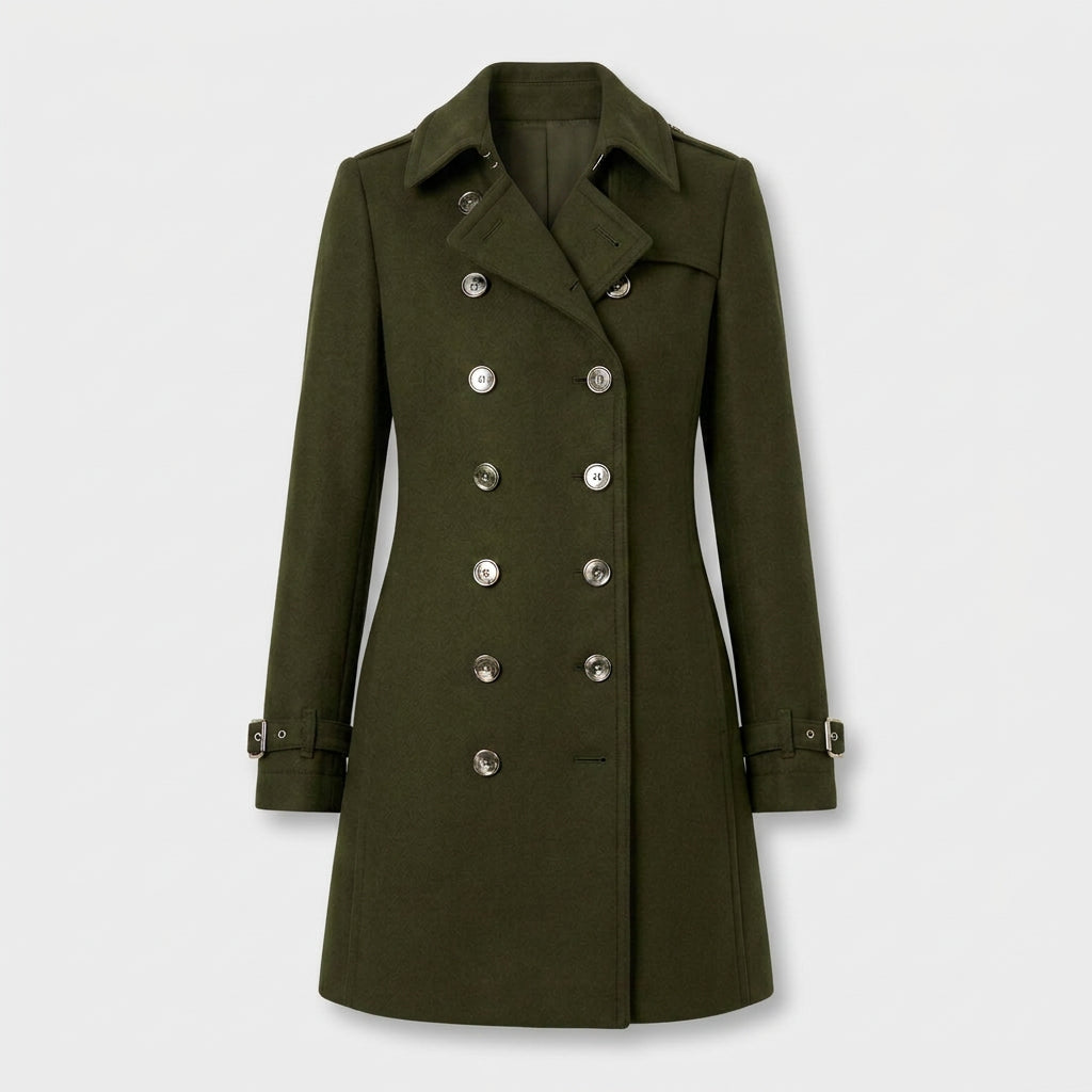 Trench Largo Mujer Corte Clásico Elegante