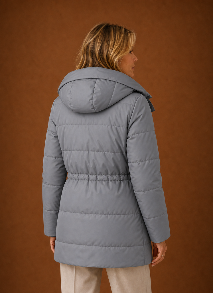 Plumífero Parka Mujer Acolchado Caqui Invierno
