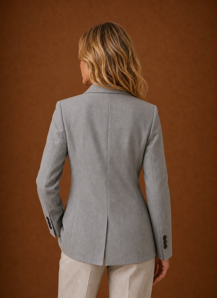 Blazer Mujer Largo Oficina Estilo Sastre