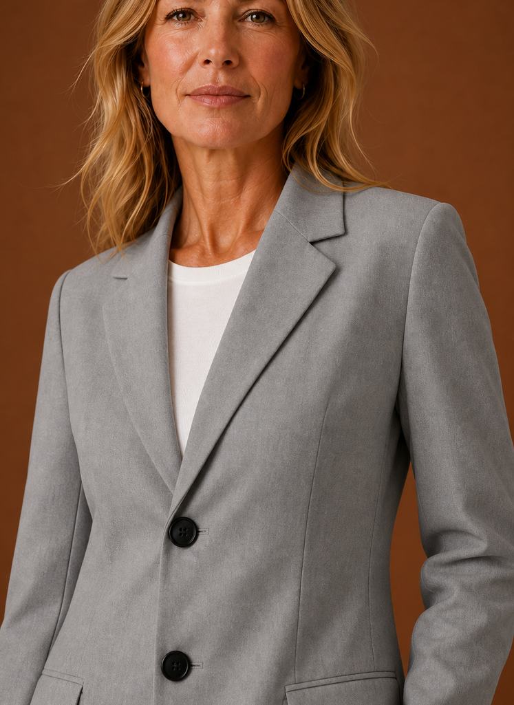 Blazer Mujer Largo Oficina Estilo Sastre