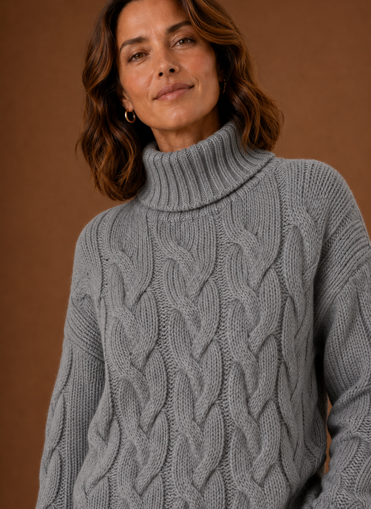 Jersey Mujer Punto Trenzado Clásico