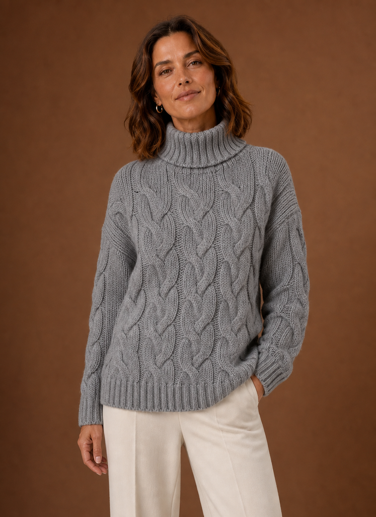 Jersey Mujer Punto Trenzado Clásico