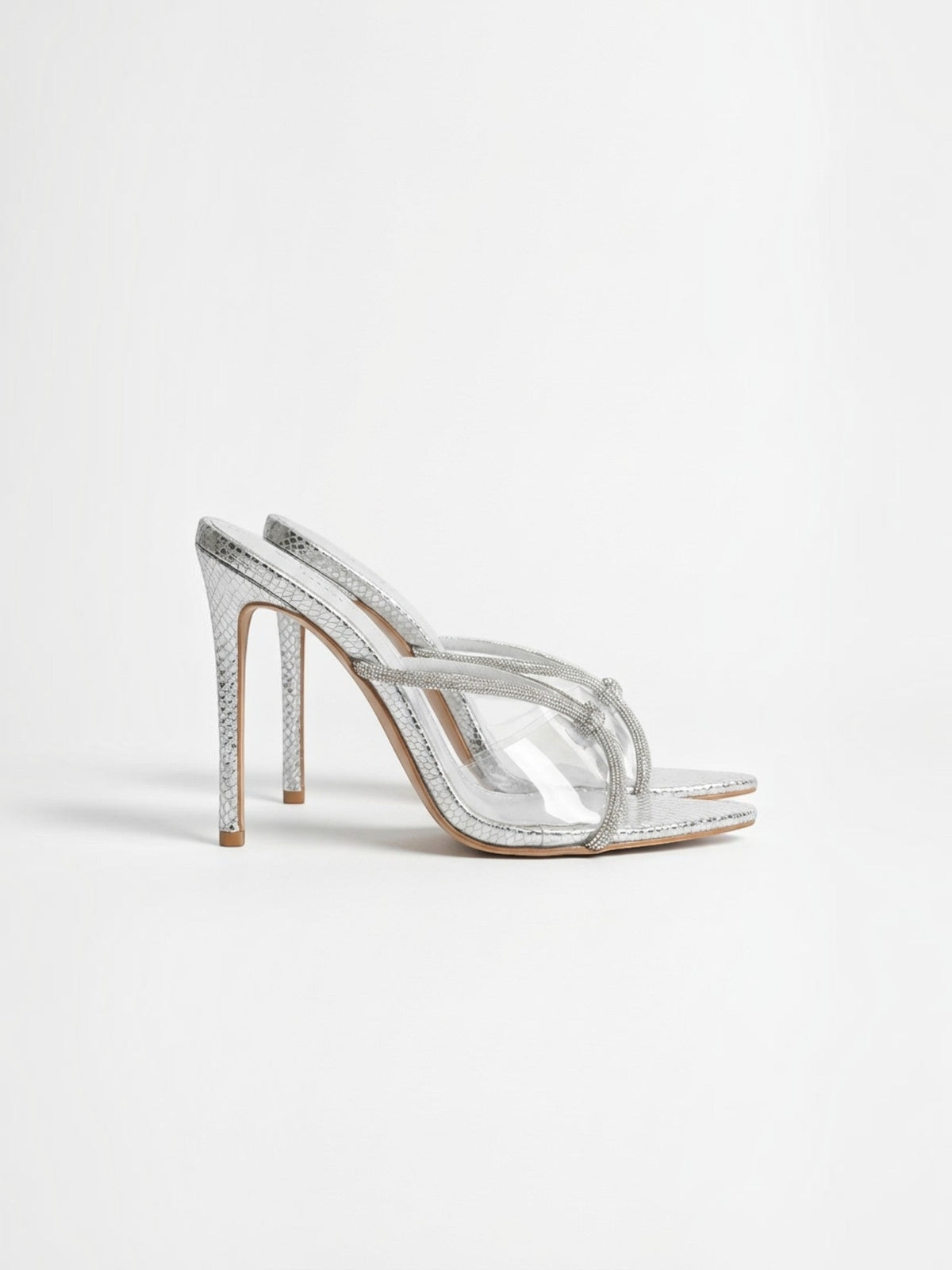 Sandalias mule Venettia con tiras de strass