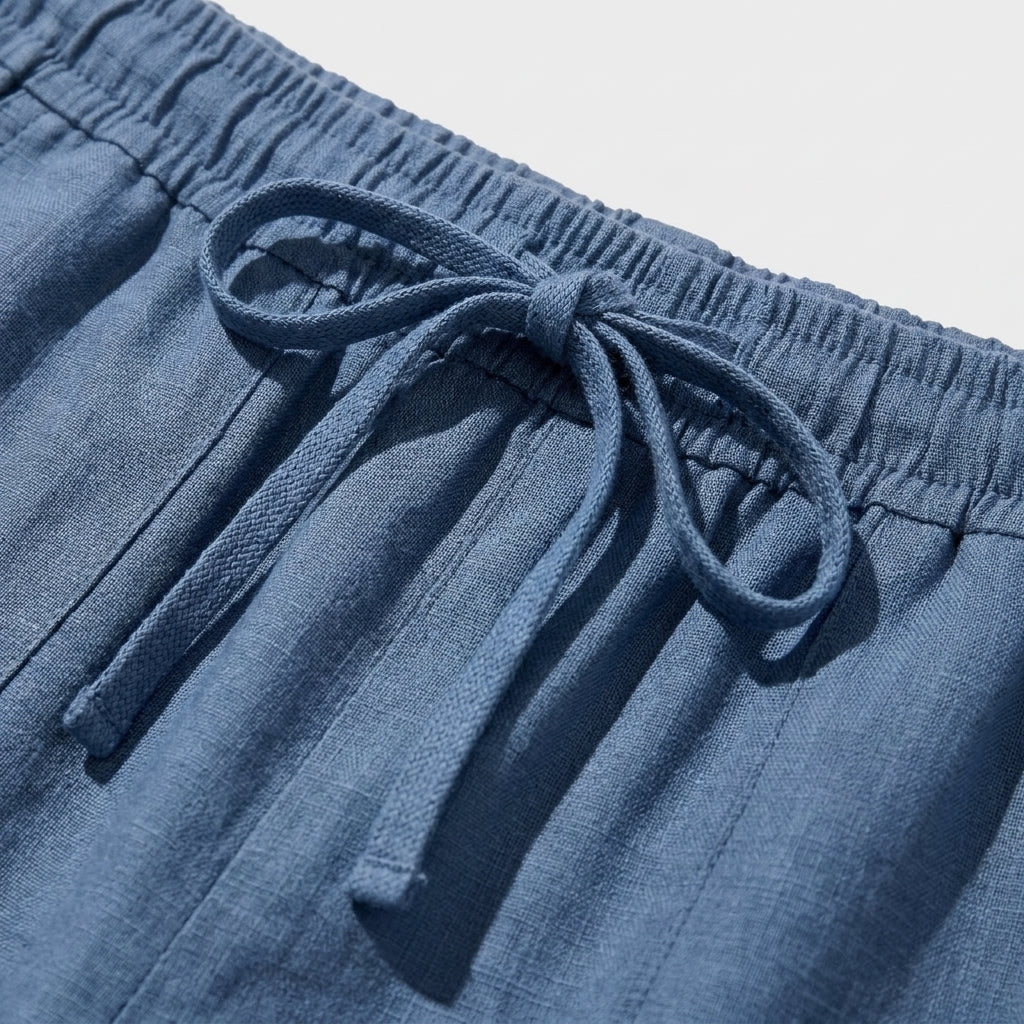 Pantalón Capri Mujer Lino Bolsillos