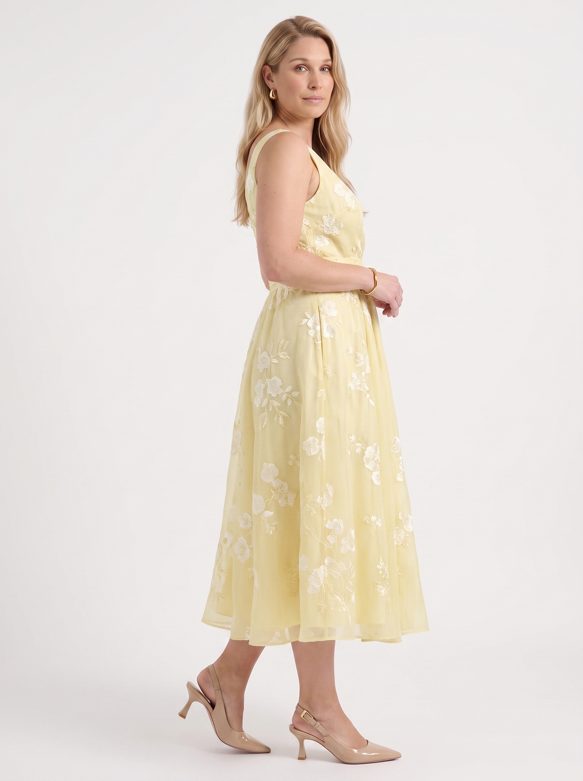 Vestido Midi Cruzado Mujer Estampado Floral con Escote en V - Vista 27