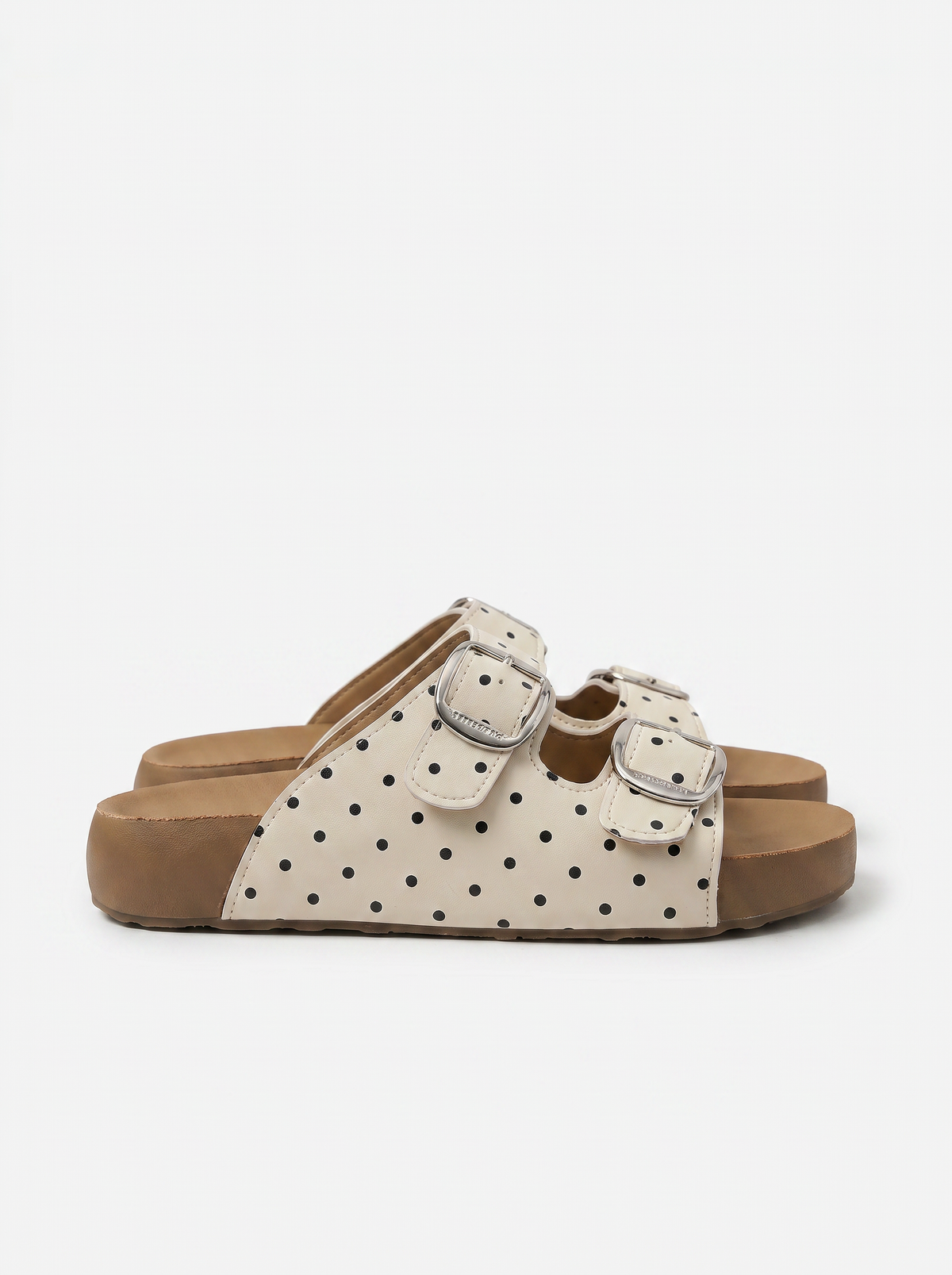 Sandalias Yasmin de Lunares con Doble Hebilla