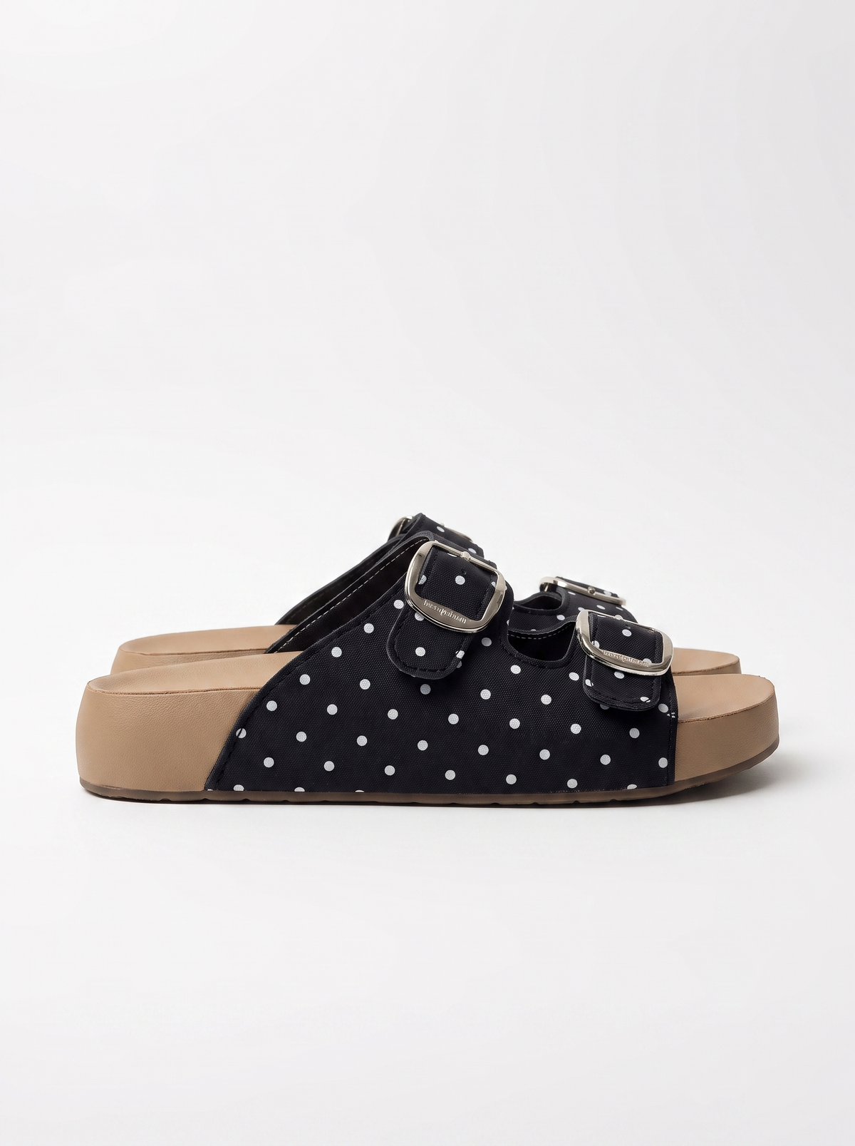 Sandalias Yasmin de Lunares con Doble Hebilla