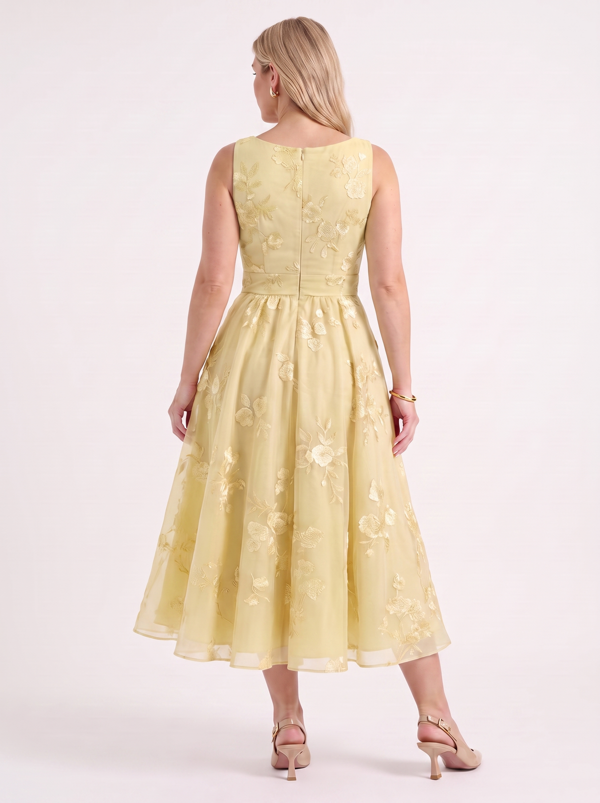 Vestido Midi Cruzado Mujer Estampado Floral con Escote en V - Vista 29