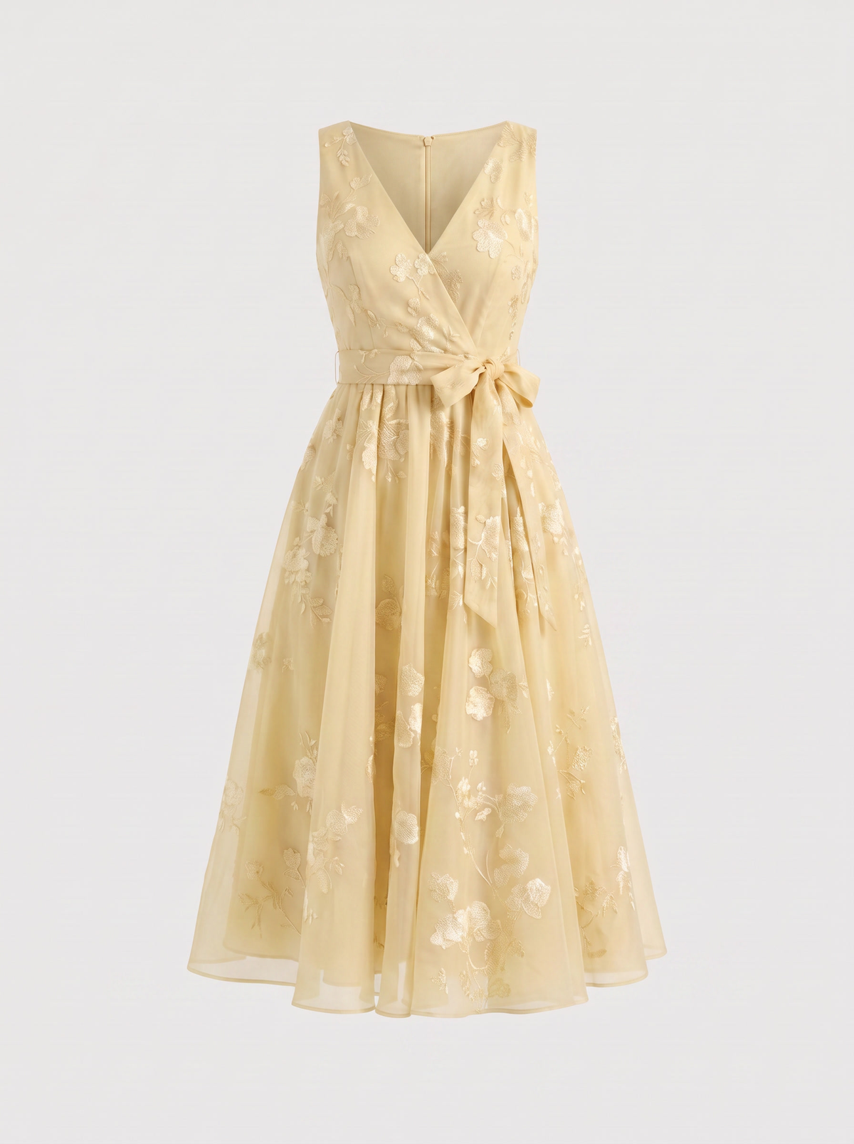 Vestido Midi Cruzado Mujer Estampado Floral con Escote en V - Vista 30
