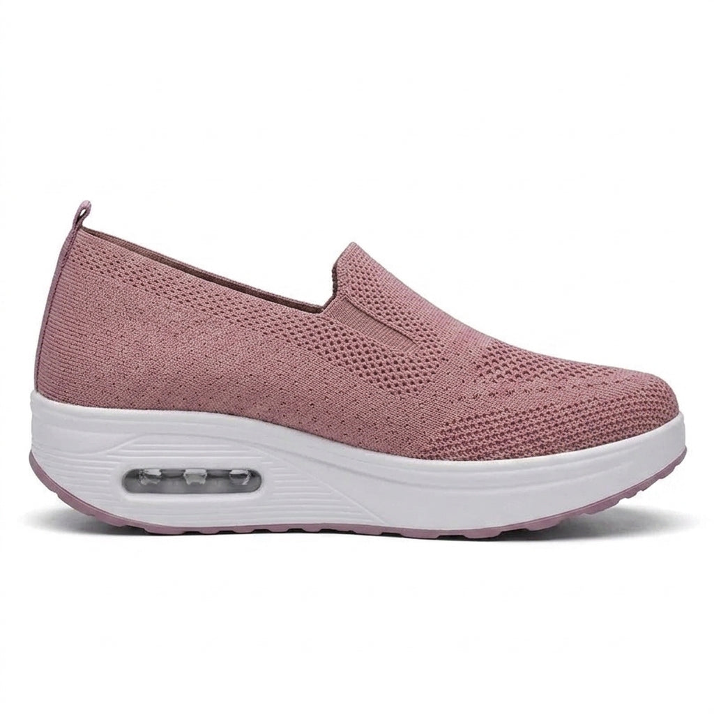 Zapatillas Slip-On Mujer de Punto con Plataforma y Cámara de Aire