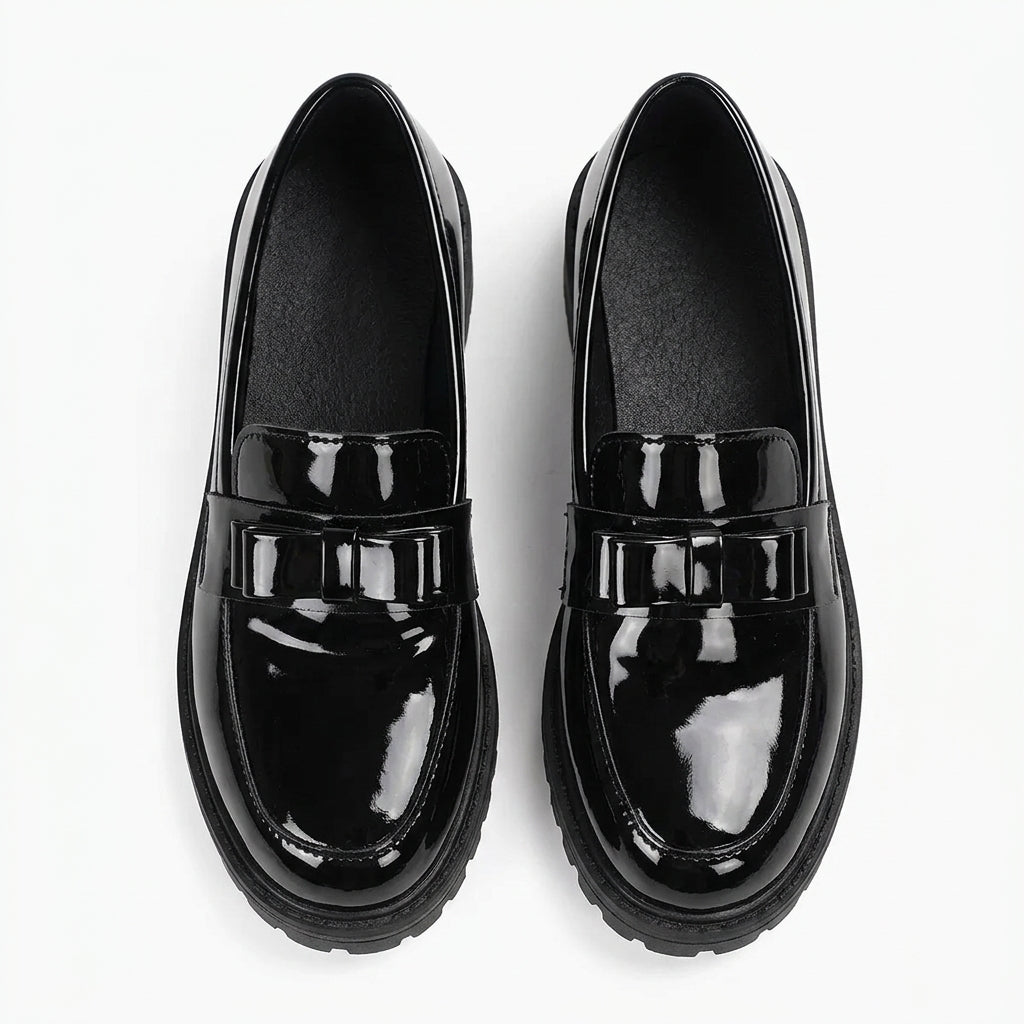 Mocasines de Charol Mujer Minimalistas de Suela Plana Flexible