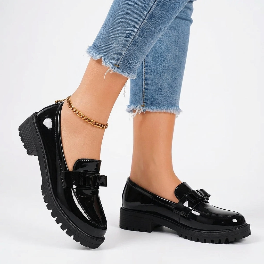 Mocasines de Charol Mujer Minimalistas de Suela Plana Flexible