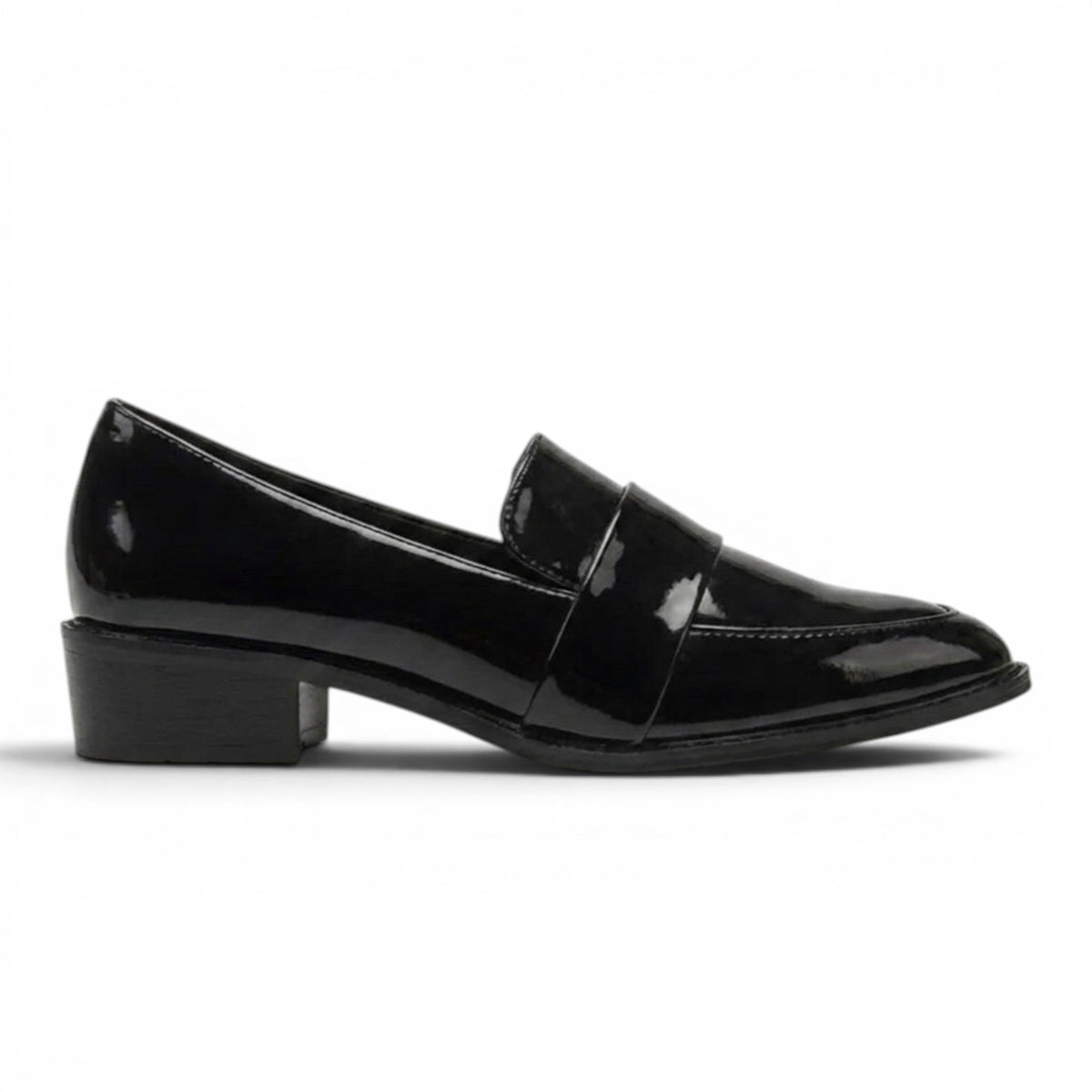 Mocasines de Charol Mujer Estilo Británico con Suela Plana