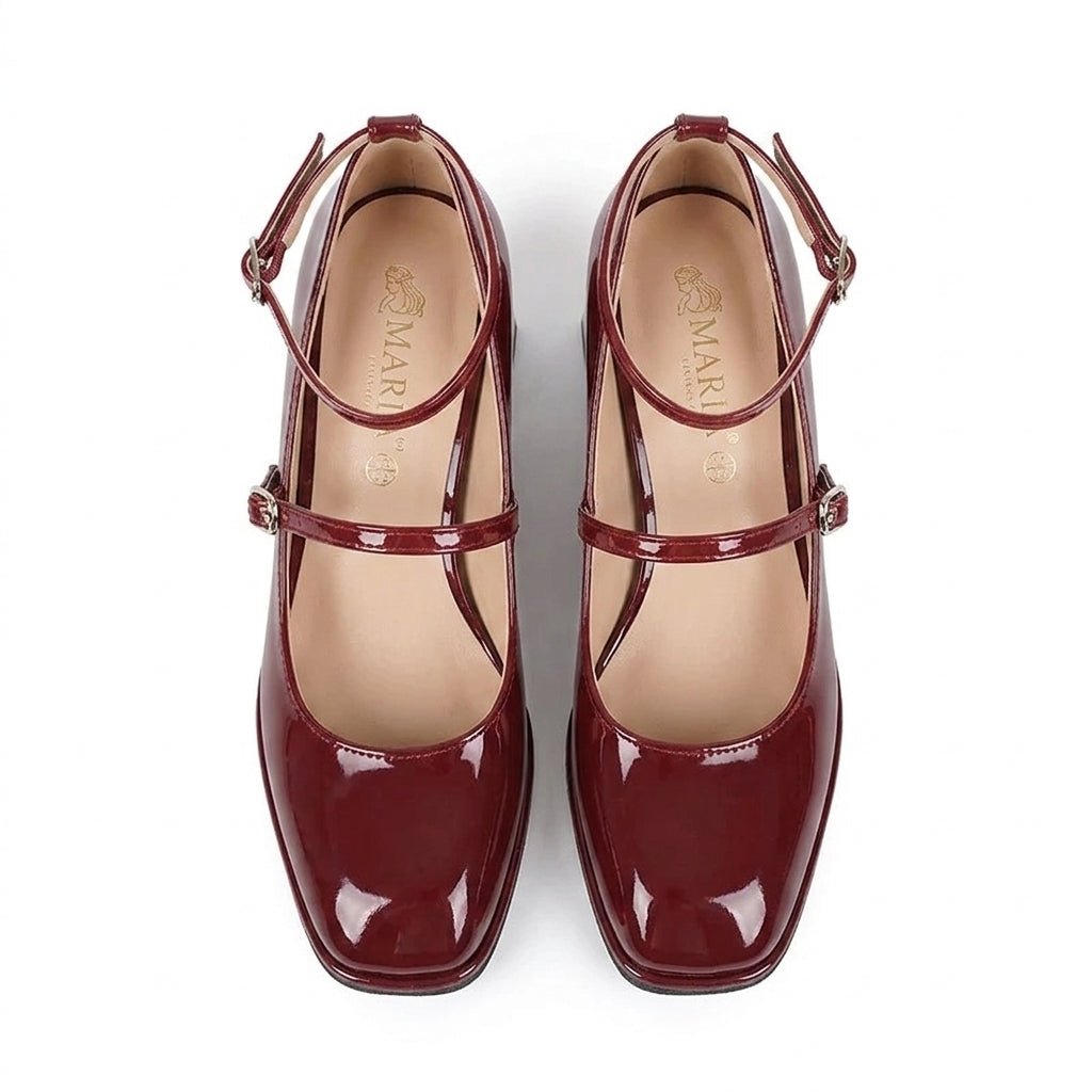 Zapatos Mary Jane de Tacón Mujer con Correa y Hebilla