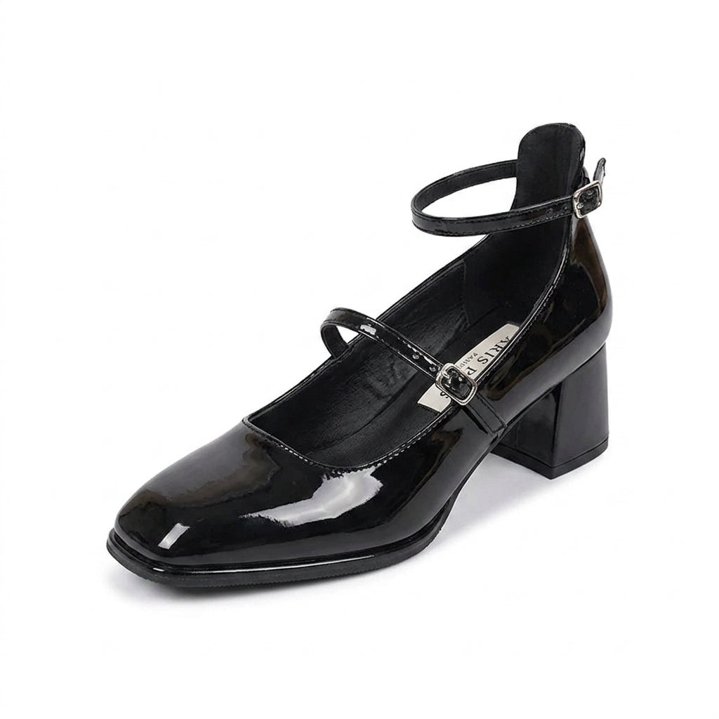 Zapatos Mary Jane de Tacón Mujer con Correa y Hebilla
