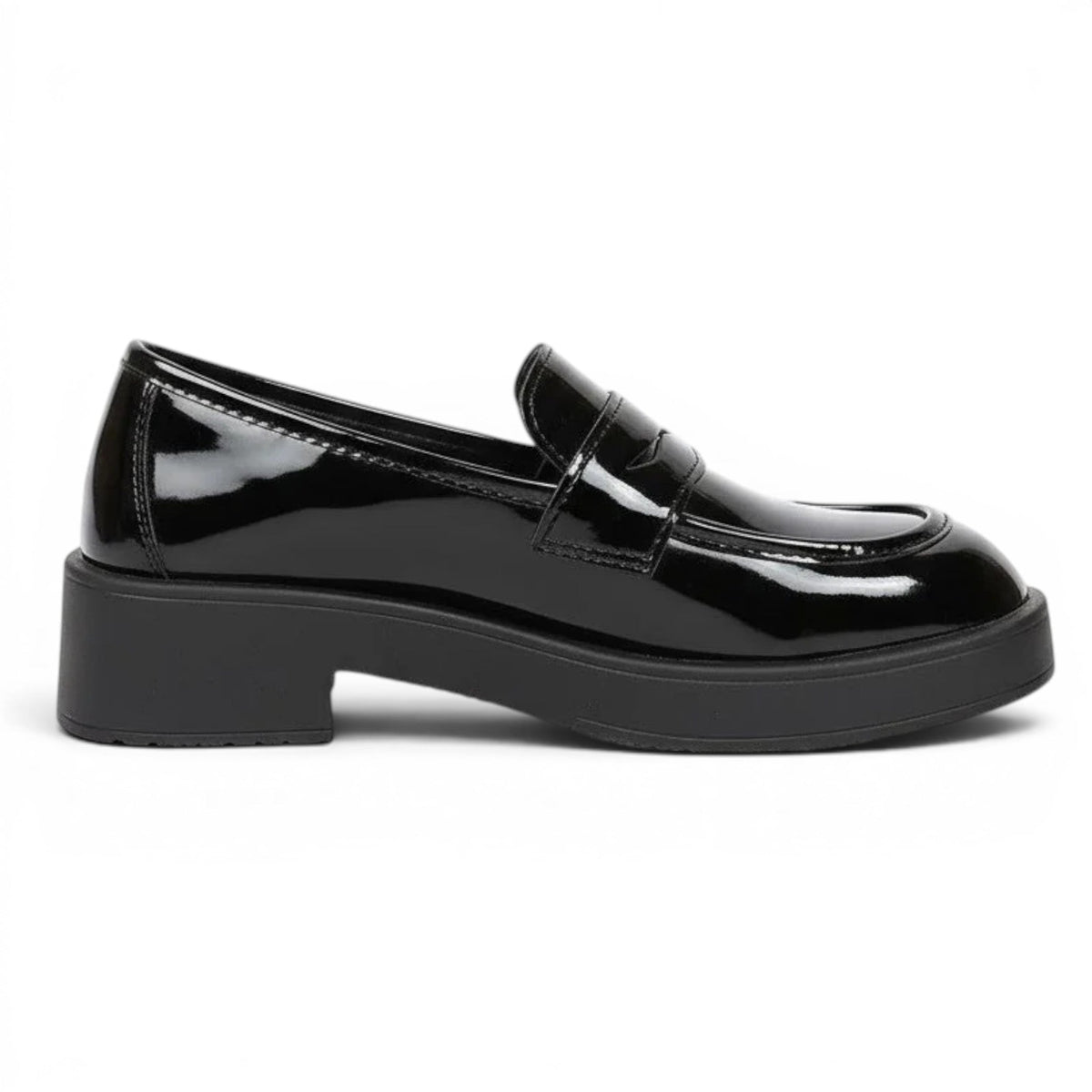 Mocasines con Plataforma Mujer Brillantes con Calce sin Cordones