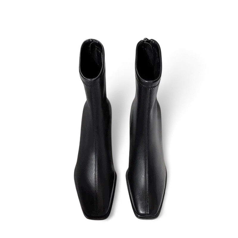 Botines de Tacón Mujer Estilo Vintage Tacón Medio