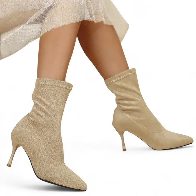 Botines Calcetín Mujer con Tacón Fino
