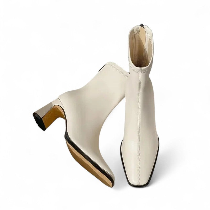 Botines de Tacón Mujer Estilo Vintage Tacón Medio