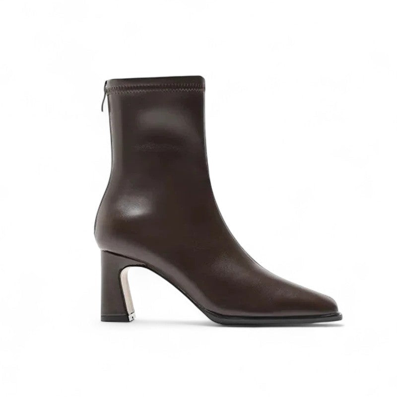 Botines de Tacón Mujer Estilo Vintage Tacón Medio