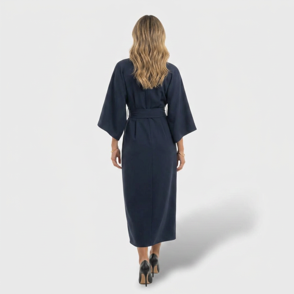 Vestido Elegante Mangas Farol