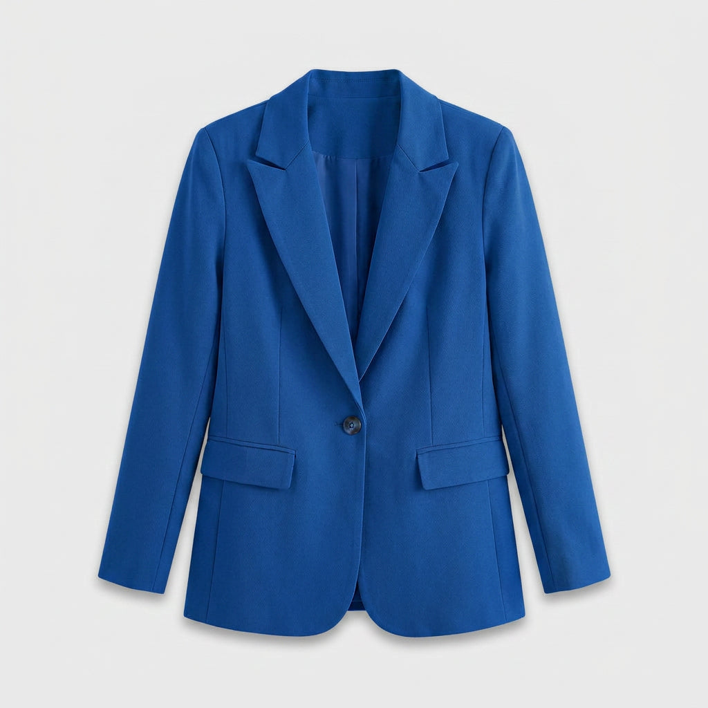Blazer Mujer Entallado Cuello Sastre Botón