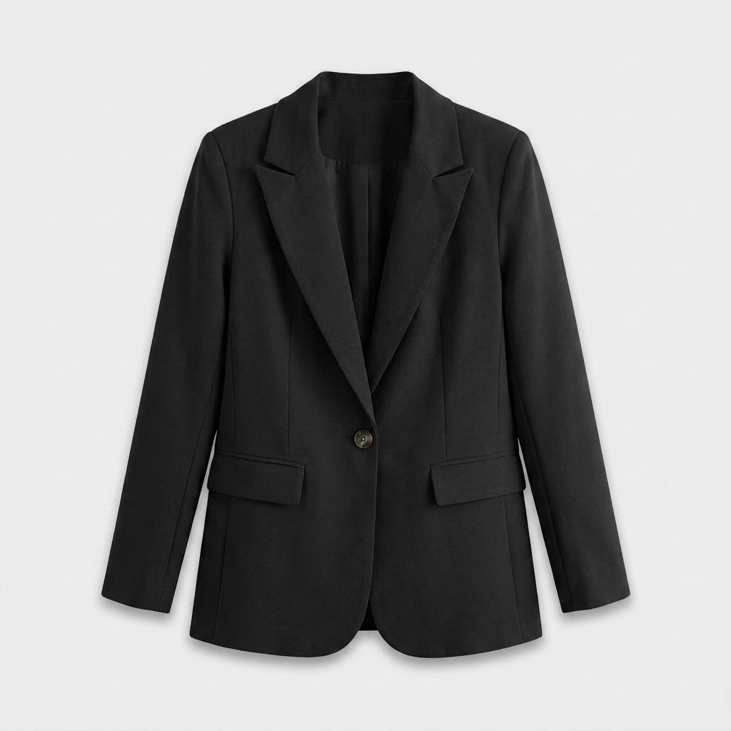 Blazer Mujer Entallado Cuello Sastre Botón