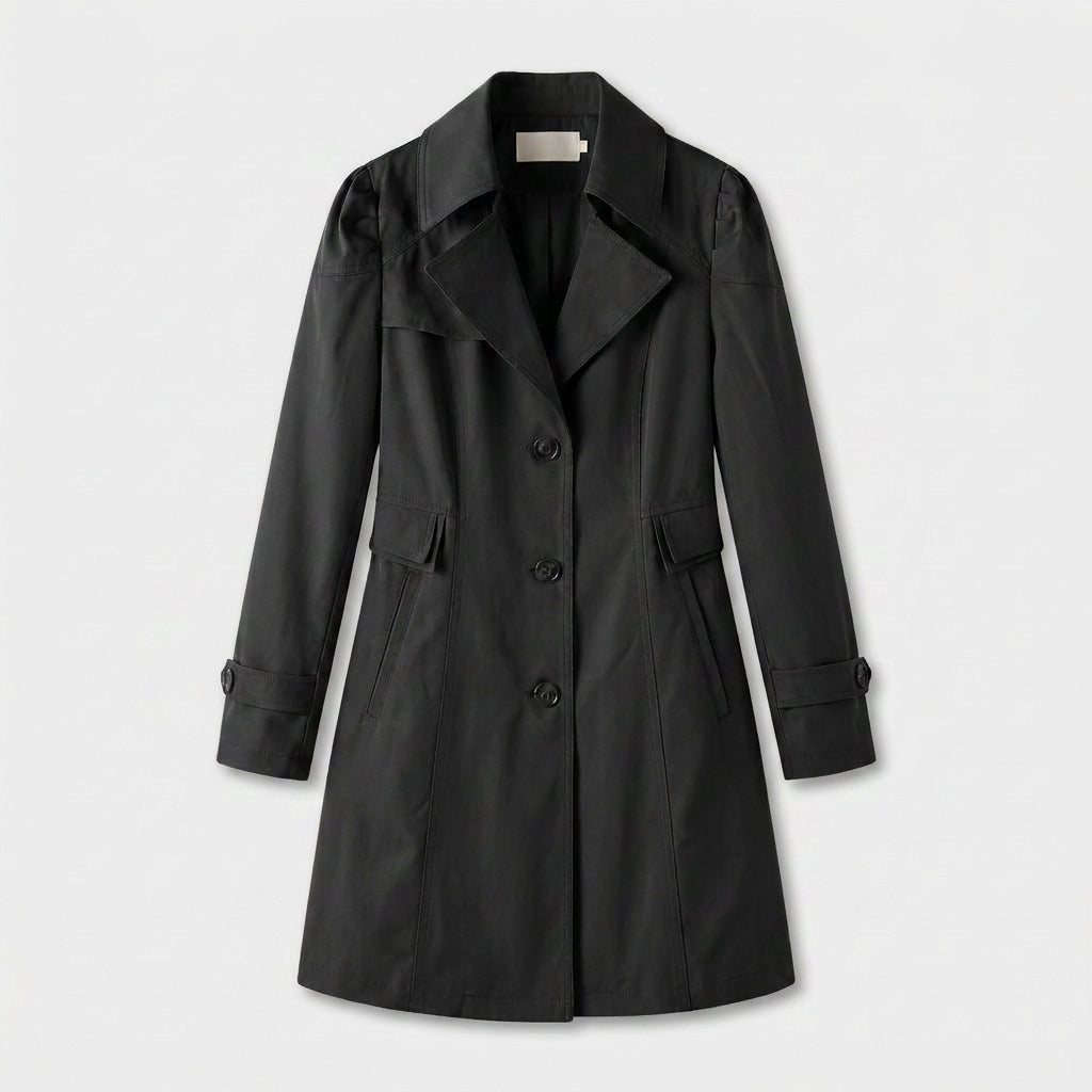 Trench Midi Mujer Gabardina Cuello Sastre