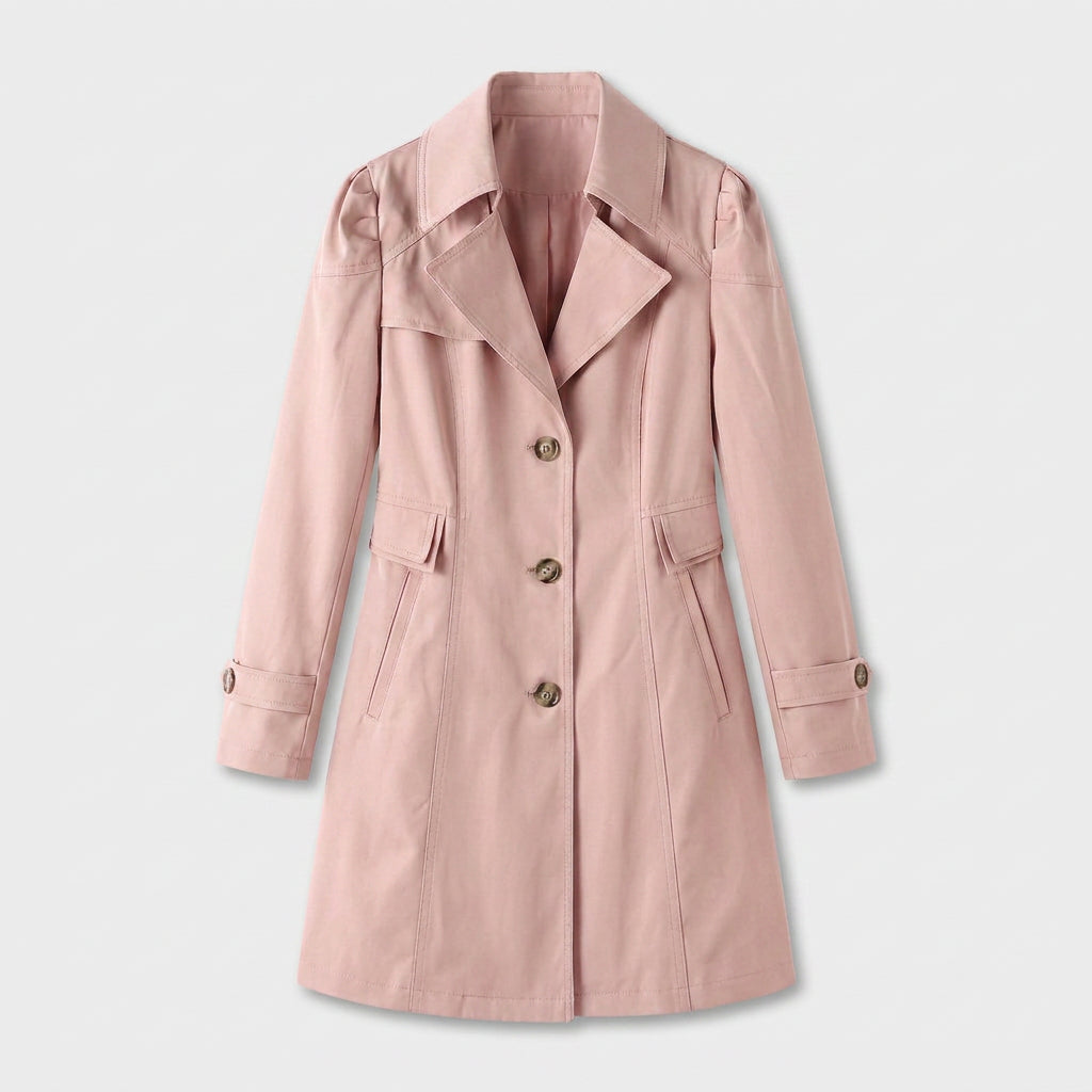 Trench Midi Mujer Gabardina Cuello Sastre