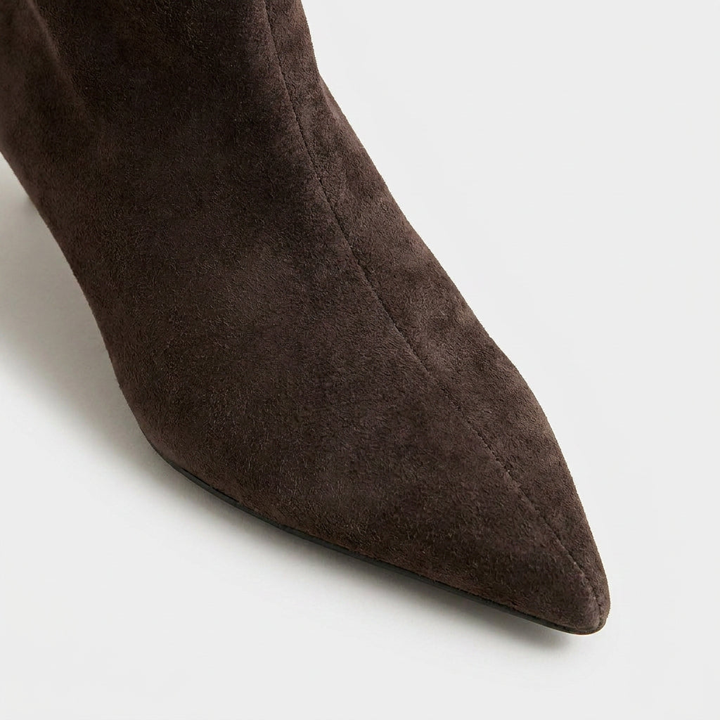 Botines Mujer Punta Fina Tacón Kitten