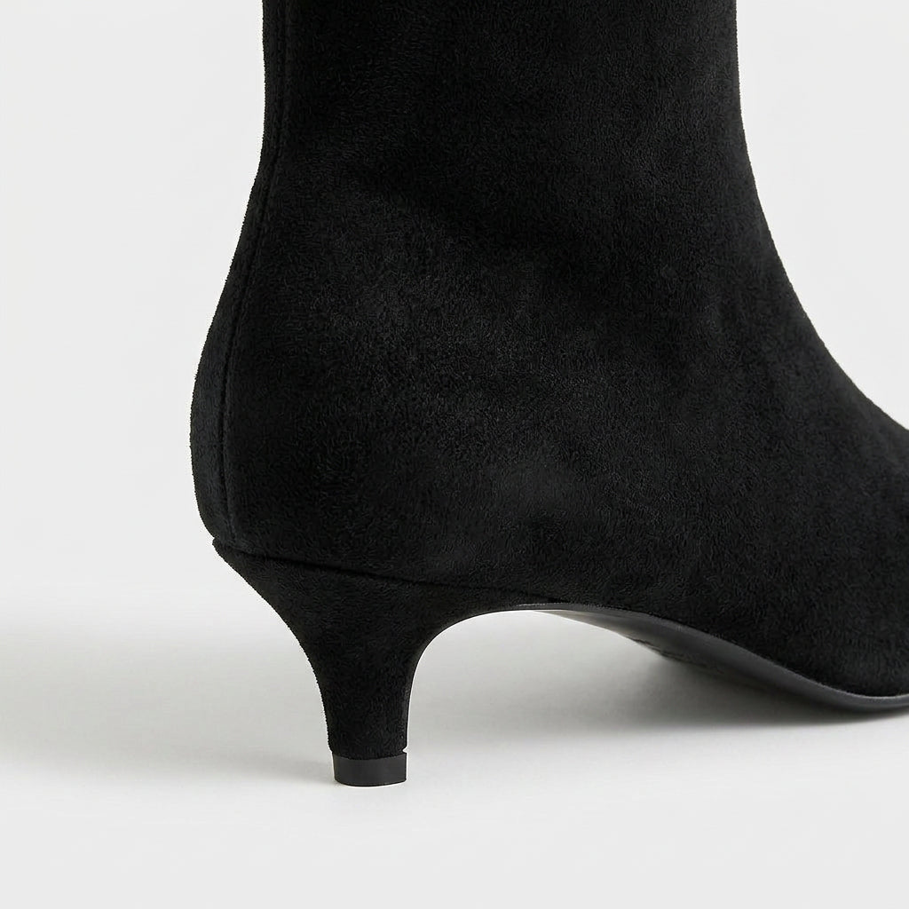 Botines Mujer Punta Fina Tacón Kitten