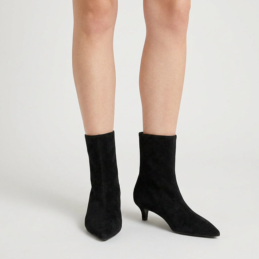 Botines Mujer Punta Fina Tacón Kitten