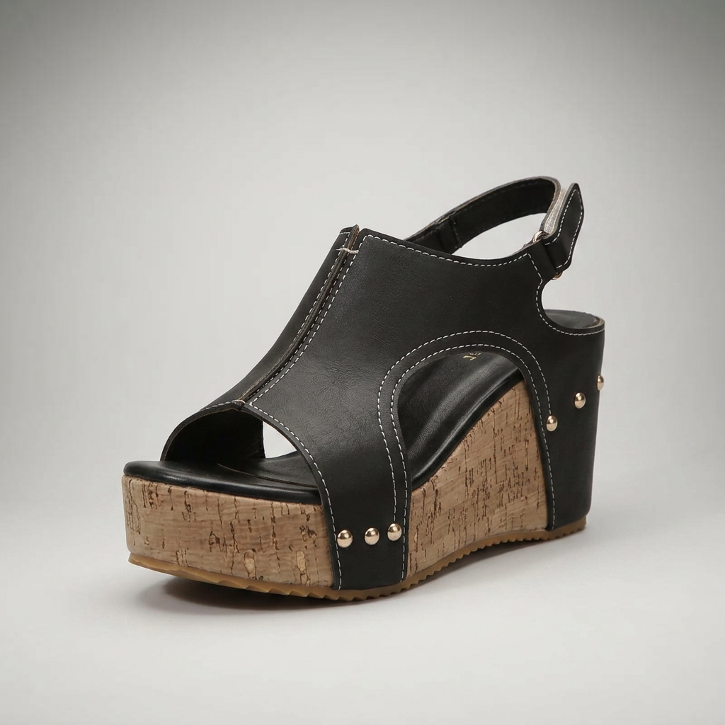 Sandalias Mujer Cuña Plataforma Corcho