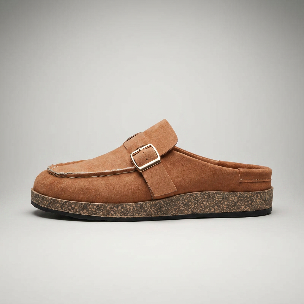 Sandalias Confort Mujer con Plantilla Acolchada y Hebilla