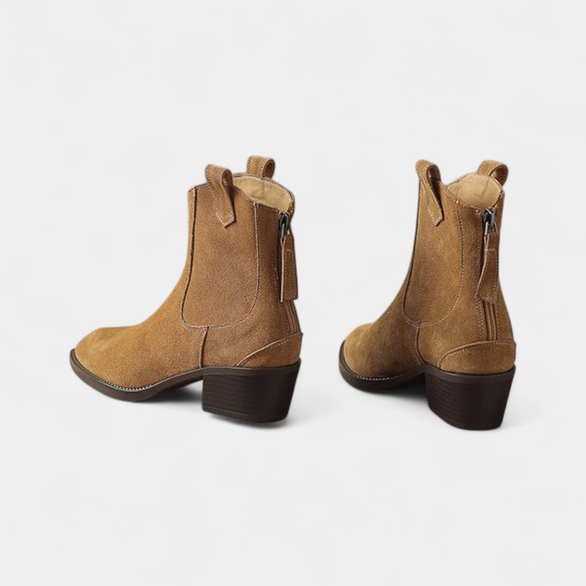 Botines Mujer Ante Tacón Bajo
