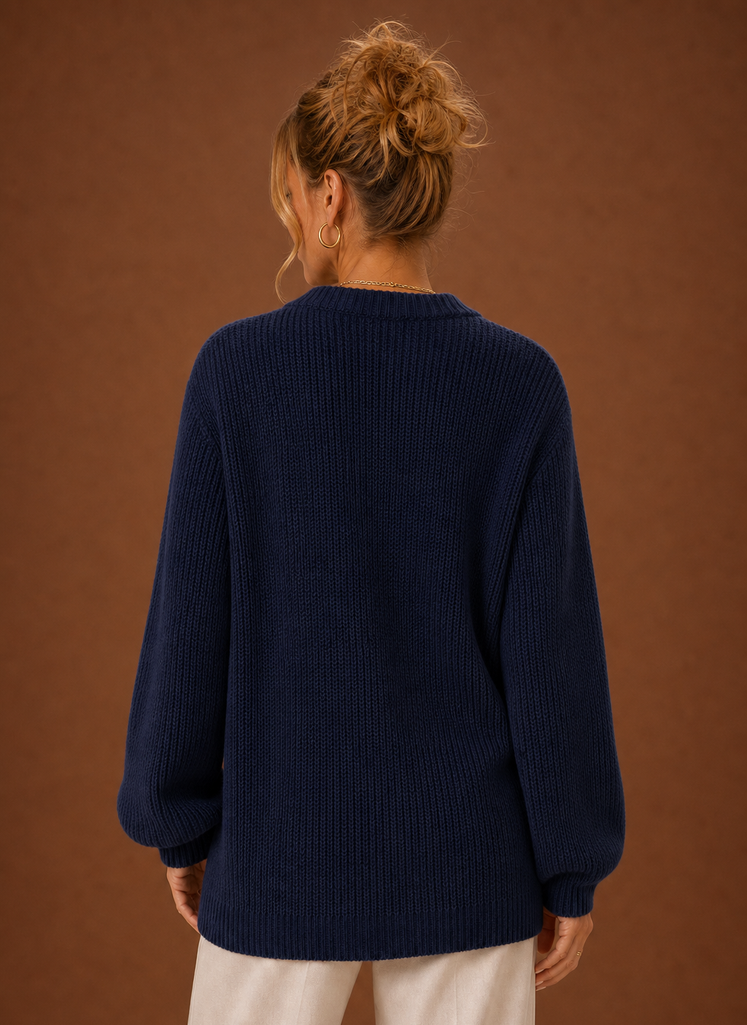 Cárdigan Mujer Cuello V Botones