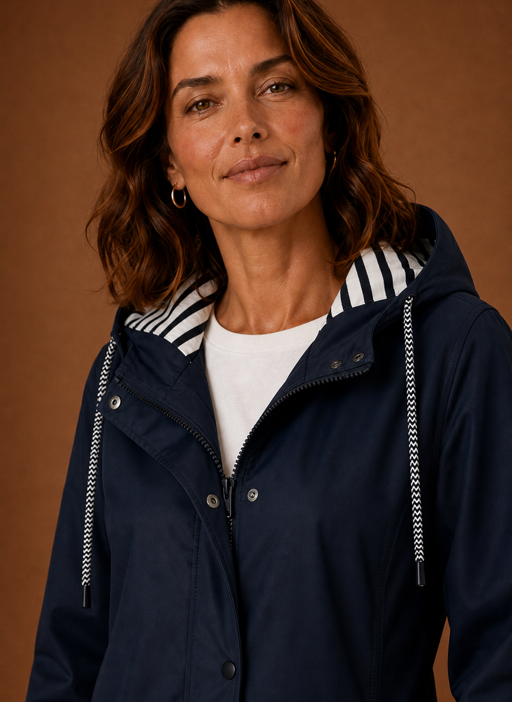 Trench Mujer Capucha Otoño Invierno Clásico