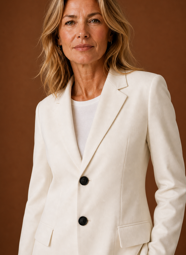 Blazer Mujer Largo Oficina Estilo Sastre