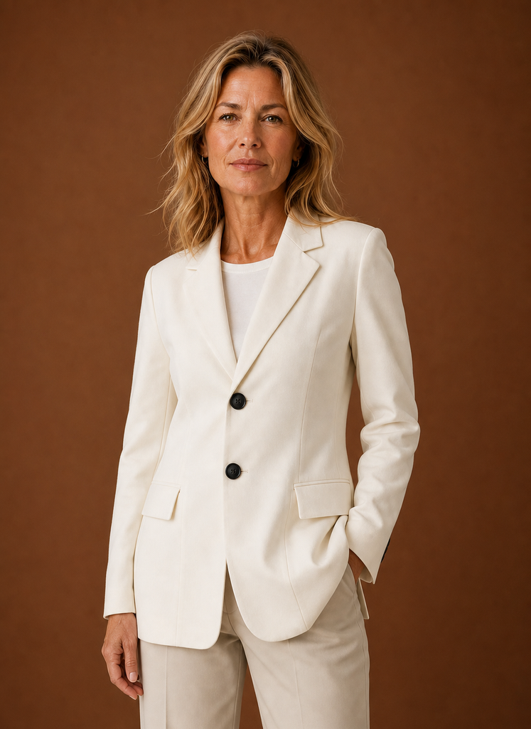 Blazer Mujer Largo Oficina Estilo Sastre