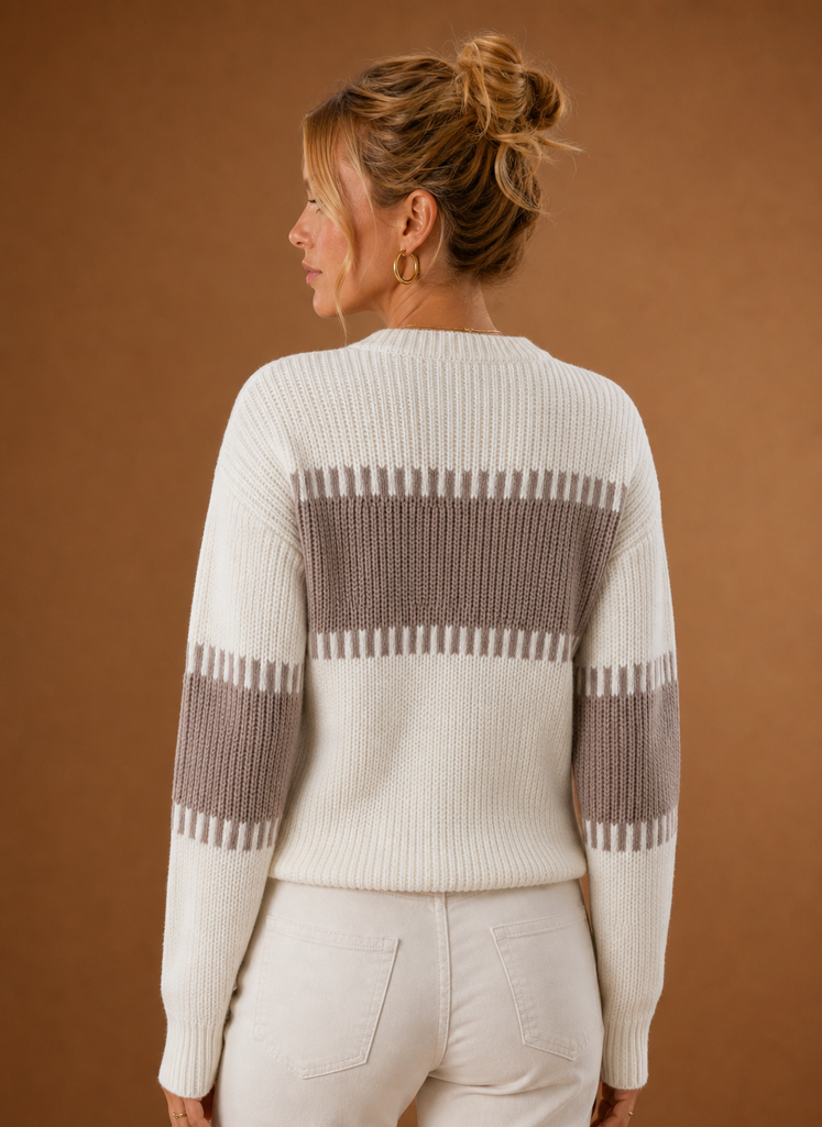 Jersey Mujer Cuello Redondo Punto Canalé