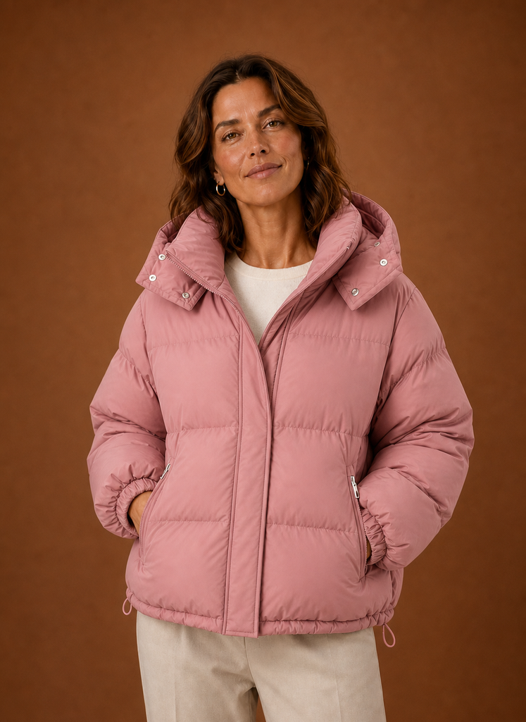 Plumífero Mujer Oversize Marrón Chocolate Cálido