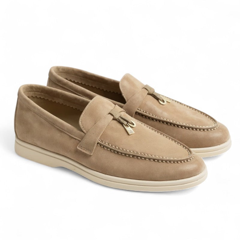 Mocasines de Ante Mujer Planos Minimalistas