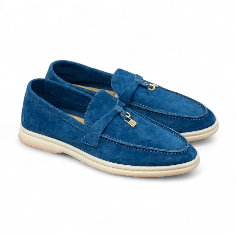 Mocasines de Ante Mujer Planos Minimalistas