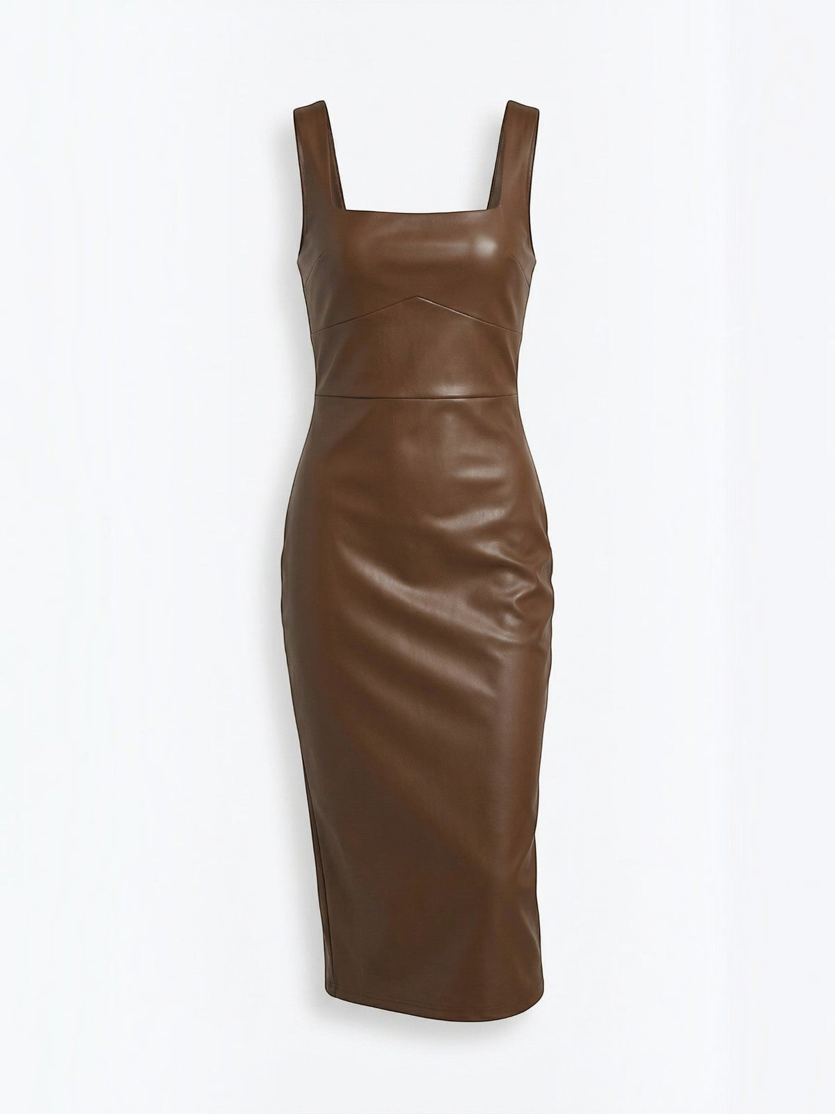 Vestido Midi Ceñido Escote Cuadrado