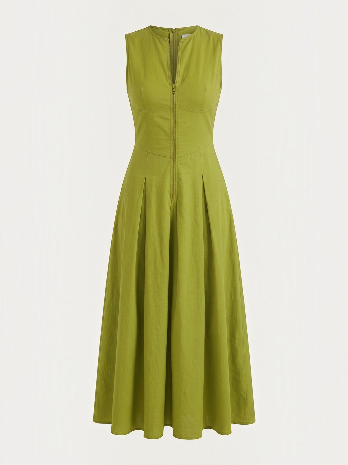 Vestido Midi Sin Mangas Vuelo