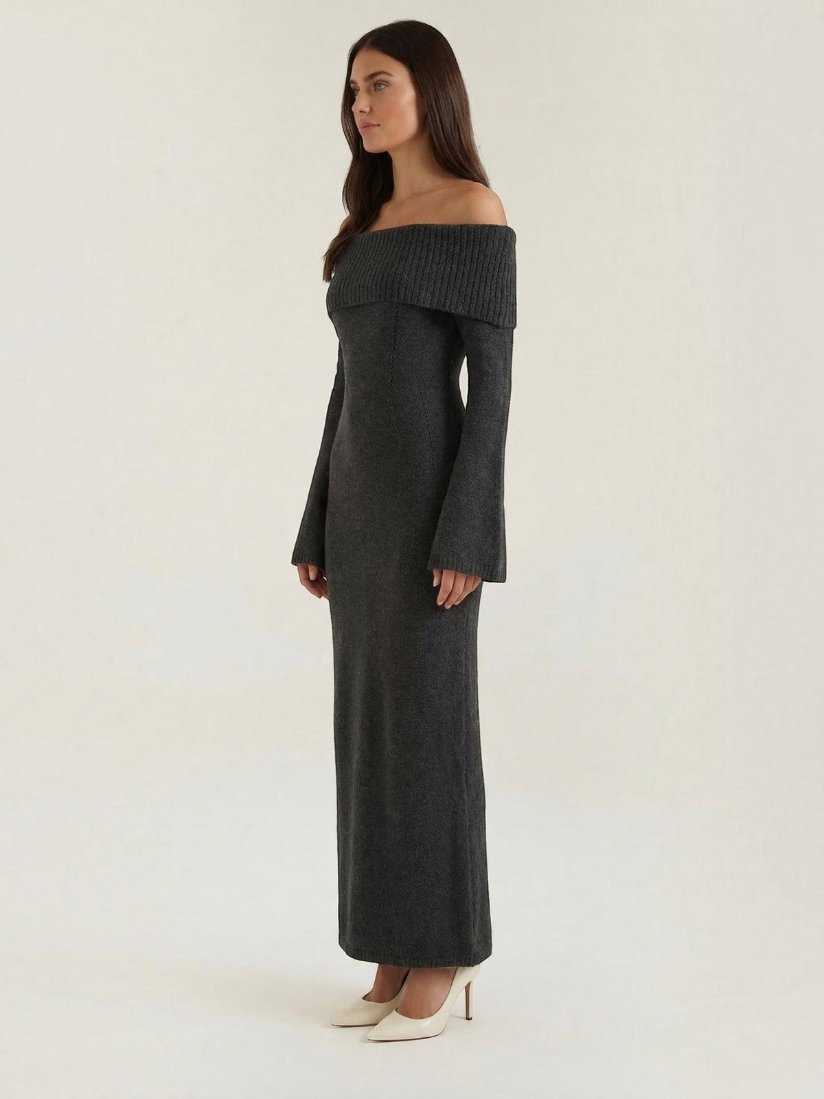 Vestido Largo Hombros Descubiertos Mujer