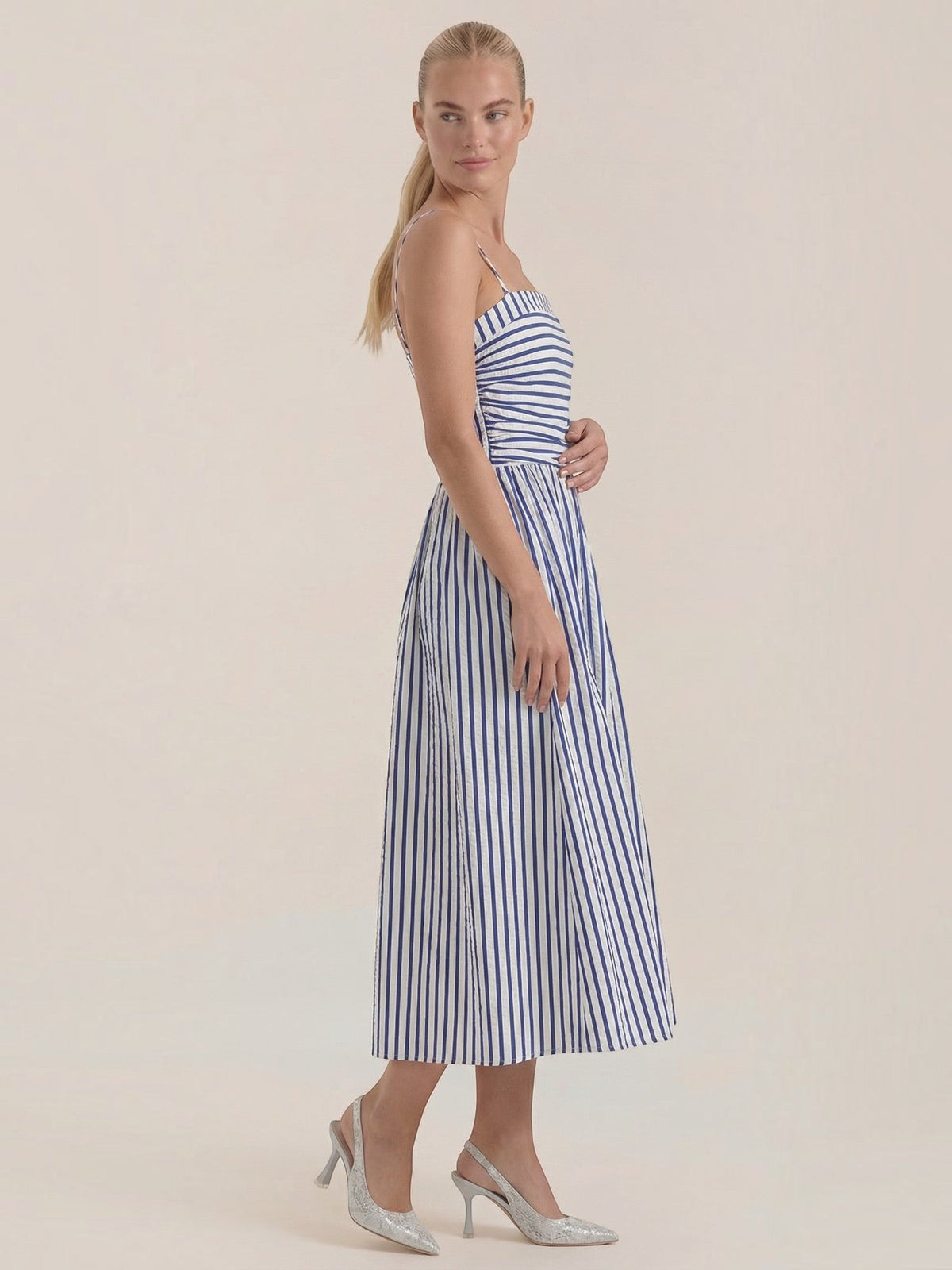 Vestido Largo Rayas Tirantes Mujer