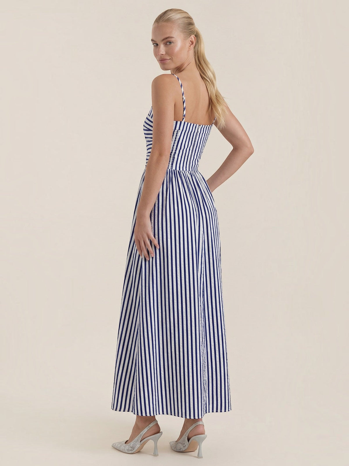 Vestido Largo Rayas Tirantes Mujer