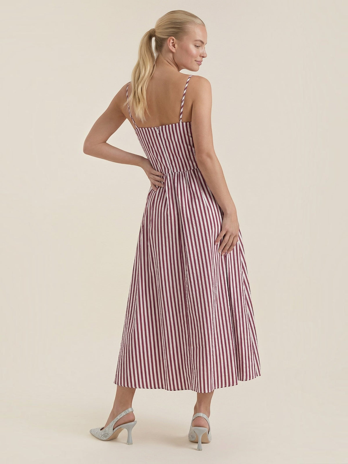 Vestido Largo Rayas Tirantes Mujer