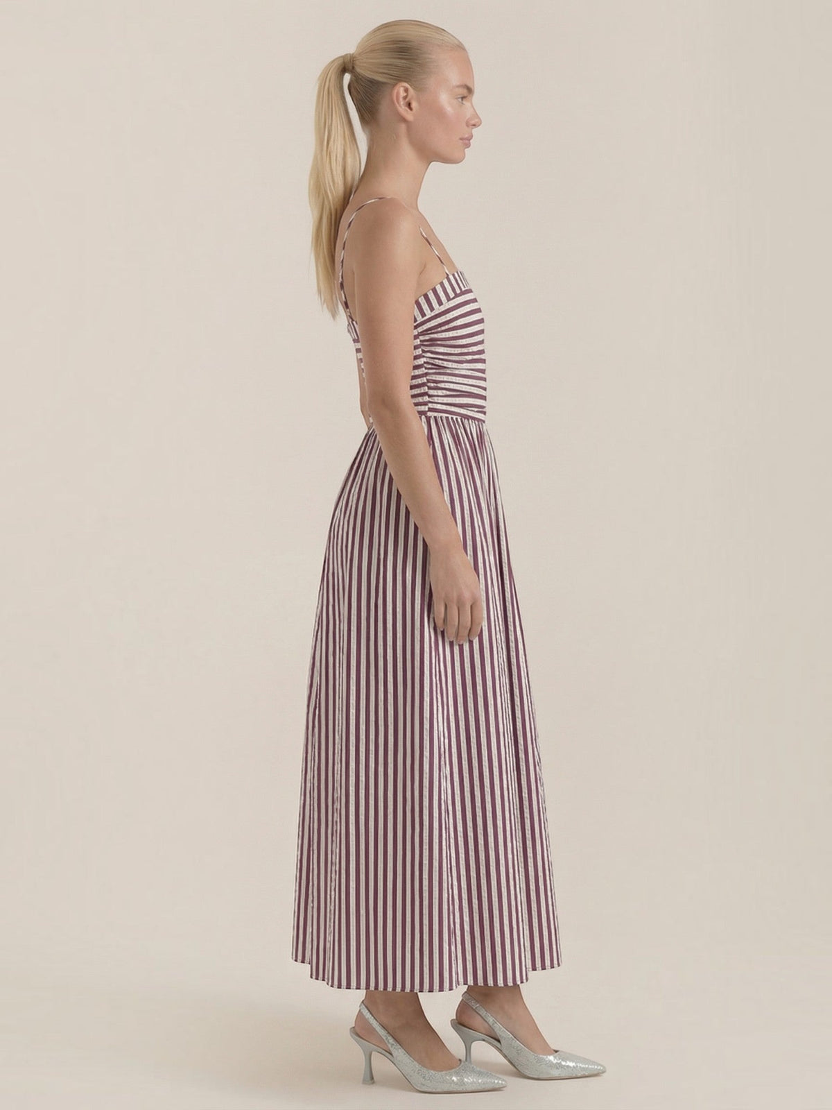 Vestido Largo Rayas Tirantes Mujer